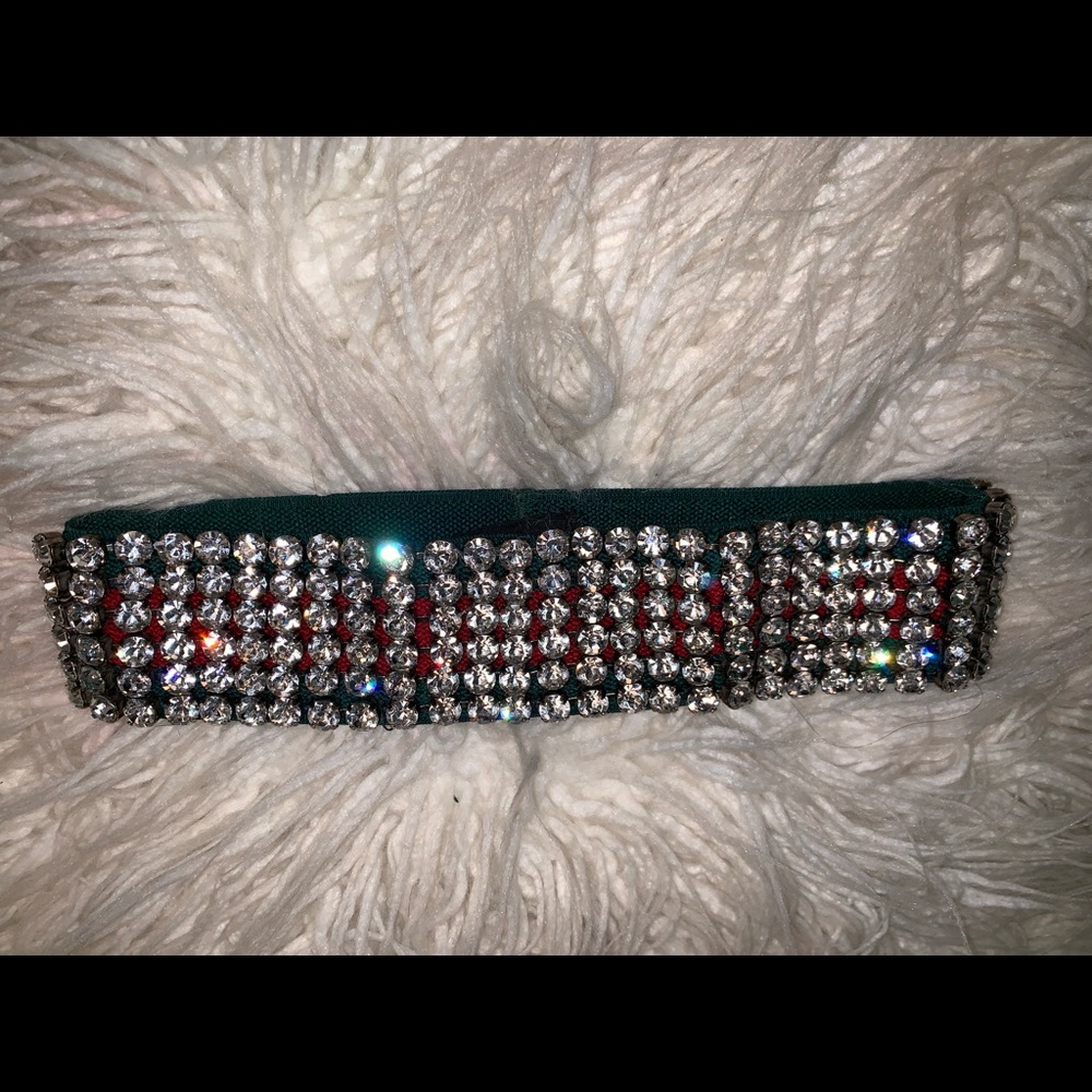 100% authentic Gucci headband web crystal.